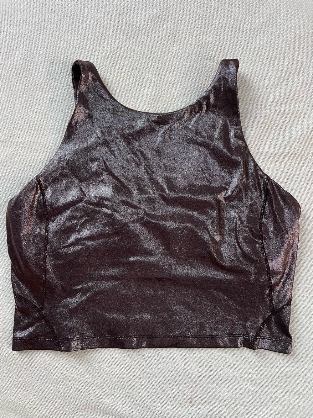 lululemon athletica Metallic Brown Crop Tank